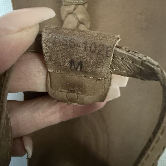 Rainbow Sandals WMS SZ M 6.5-7.5 Brown Leather T Street Braided Ankle Boho Shoes - Picture 7 of 8